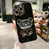 3D Winnie Bear Electroplating Samsung Galaxy Case (Galaxy Note & A Series) - Creamcy Cases