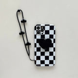 Black White Checkers iPhone Case - Creamcy Cases