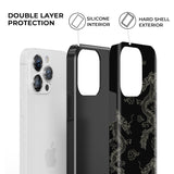 Black and Gold Dragon iPhone Case - CREAMCY