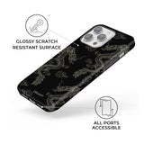 Black and Gold Dragon iPhone Case - CREAMCY