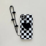 Black White Checkers iPhone Case - CREAMCY