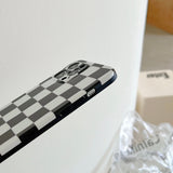 Black White Checkers iPhone Case - CREAMCY