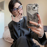 Bling Bling 3D Crystal Butterfly iPhone Case - CREAMCY