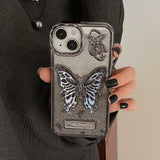 Bling Bling 3D Crystal Butterfly iPhone Case - CREAMCY