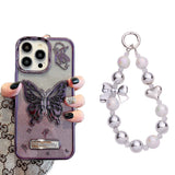 Bling Bling 3D Crystal Butterfly iPhone Case - CREAMCY