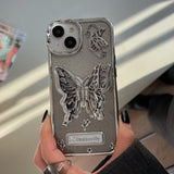 Bling Bling 3D Crystal Butterfly iPhone Case - CREAMCY