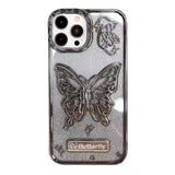 Bling Bling 3D Crystal Butterfly iPhone Case - CREAMCY