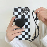 Black White Checkers iPhone Case - Creamcy Cases