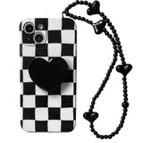 Black White Checkers iPhone Case - Creamcy Cases