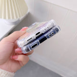 Colorful Stars & Planets Clear Z Flip Case - Creamcy Cases