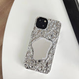 Cool Crinkled Silver Mirrored iPhone Case - Creamcy Cases
