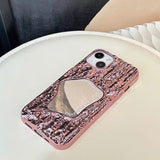 Cool Crinkled Silver Mirrored iPhone Case - Creamcy Cases