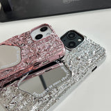 Cool Crinkled Silver Mirrored iPhone Case - Creamcy Cases