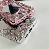 Cool Crinkled Silver Mirrored iPhone Case - Creamcy Cases