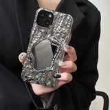 Cool Crinkled Silver Mirrored iPhone Case - Creamcy Cases