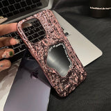 Cool Crinkled Silver Mirrored iPhone Case - Creamcy Cases
