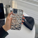 Cool Wrinkled Silver iPhone Case - Creamcy Cases