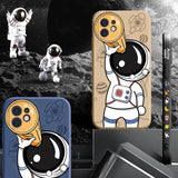 Cute Astronaut Cartoon iPhone Case - Creamcy Cases