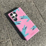 Cute Crocodile Pattern Samsung Galaxy Case - CREAMCY
