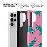 Cute Crocodile Pattern Samsung Galaxy Case - Creamcy Cases