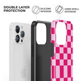Divine Pink Checkered iPhone Case - CREAMCY