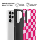 Divine Pink Checkered Samsung Galaxy Case - CREAMCY