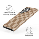 Earth Tone Checkered Samsung Galaxy Case - CREAMCY