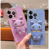 Luxury Electroplated 3D Bunny iPhone Case (XS Max, X/XS, XR, 7/8 Plus, 7/8/SE) - Creamcy Cases