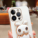 Luxury Electroplated 3D Bunny iPhone Case (XS Max, X/XS, XR, 7/8 Plus, 7/8/SE) - Creamcy Cases