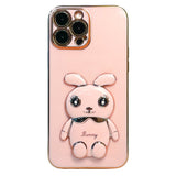 Luxury Electroplated 3D Bunny iPhone Case (XS Max, X/XS, XR, 7/8 Plus, 7/8/SE) - Creamcy Cases