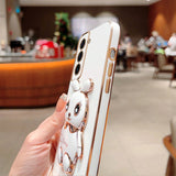 Luxury Electroplated 3D Bunny Samsung Galaxy Case - Creamcy Cases