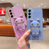 Luxury Electroplated 3D Bunny Samsung Galaxy Case - Creamcy Cases