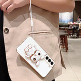 Luxury Electroplated 3D Bunny Samsung Galaxy Case (Galaxy Note, S9, S8 & A Series) - Creamcy Cases