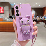 Luxury Electroplated 3D Bunny Samsung Galaxy Case (Galaxy Note, S9, S8 & A Series) - Creamcy Cases