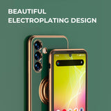 Elegant Electroplating iPhone Case w/ Ring Holder (13/12 Mini, 7/8 Plus, 7/8/SE) - Creamcy Cases