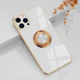Elegant Electroplating iPhone Case w/ Ring Holder - Creamcy Cases