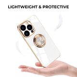 Elegant Electroplating iPhone Case w/ Ring Holder - Creamcy Cases
