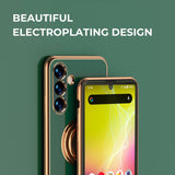 Elegant Electroplating iPhone Case w/ Ring Holder - Creamcy Cases
