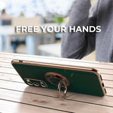 Elegant Electroplating iPhone Case w/ Ring Holder - Creamcy Cases