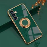 Elegant Electroplating Samsung Galaxy Case w/ Ring Holder - Creamcy Cases