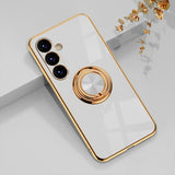 Elegant Electroplating Samsung Galaxy Case w/ Ring Holder - Creamcy Cases