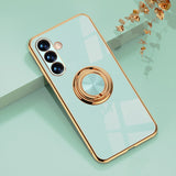 Elegant Electroplating Samsung Galaxy Case w/ Ring Holder - Creamcy Cases