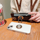 Elegant Electroplating Samsung Galaxy Case w/ Ring Holder - Creamcy Cases