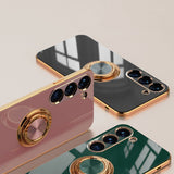 Elegant Electroplating Samsung Galaxy Case w/ Ring Holder (Galaxy S10, S20/S21 FE, A Series) - Creamcy Cases