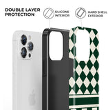 Green & Beige Check Mate iPhone Case - CREAMCY