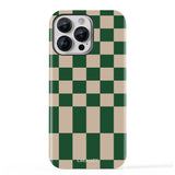 Green & Beige Checkered iPhone Case - CREAMCY