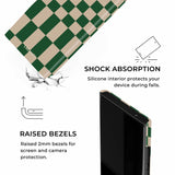 Green & Beige Checkered Samsung Galaxy Case - CREAMCY