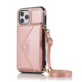 Leather Purse iPhone Case With Crossbody Strap - Creamcy Cases