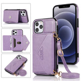 Leather Purse iPhone Case With Crossbody Strap - Creamcy Cases