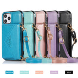 Leather Purse iPhone Case With Crossbody Strap - Creamcy Cases